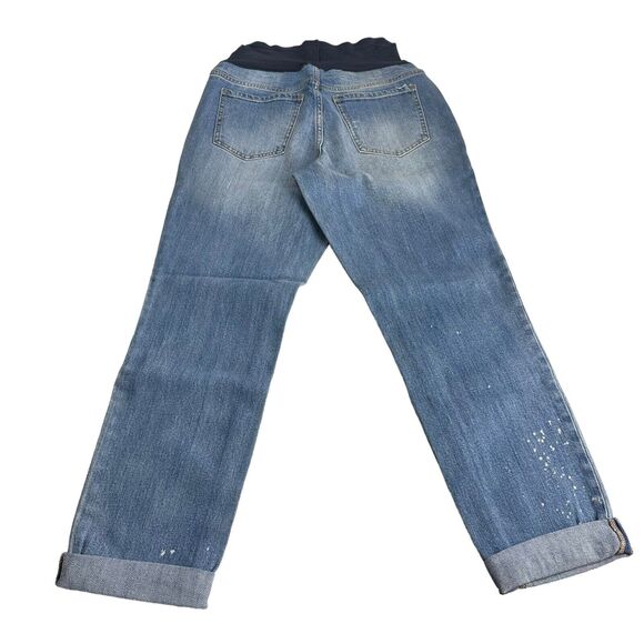 old navy Maternity boyfriend full panel light jeans Size 4 - Picture 3 of 7